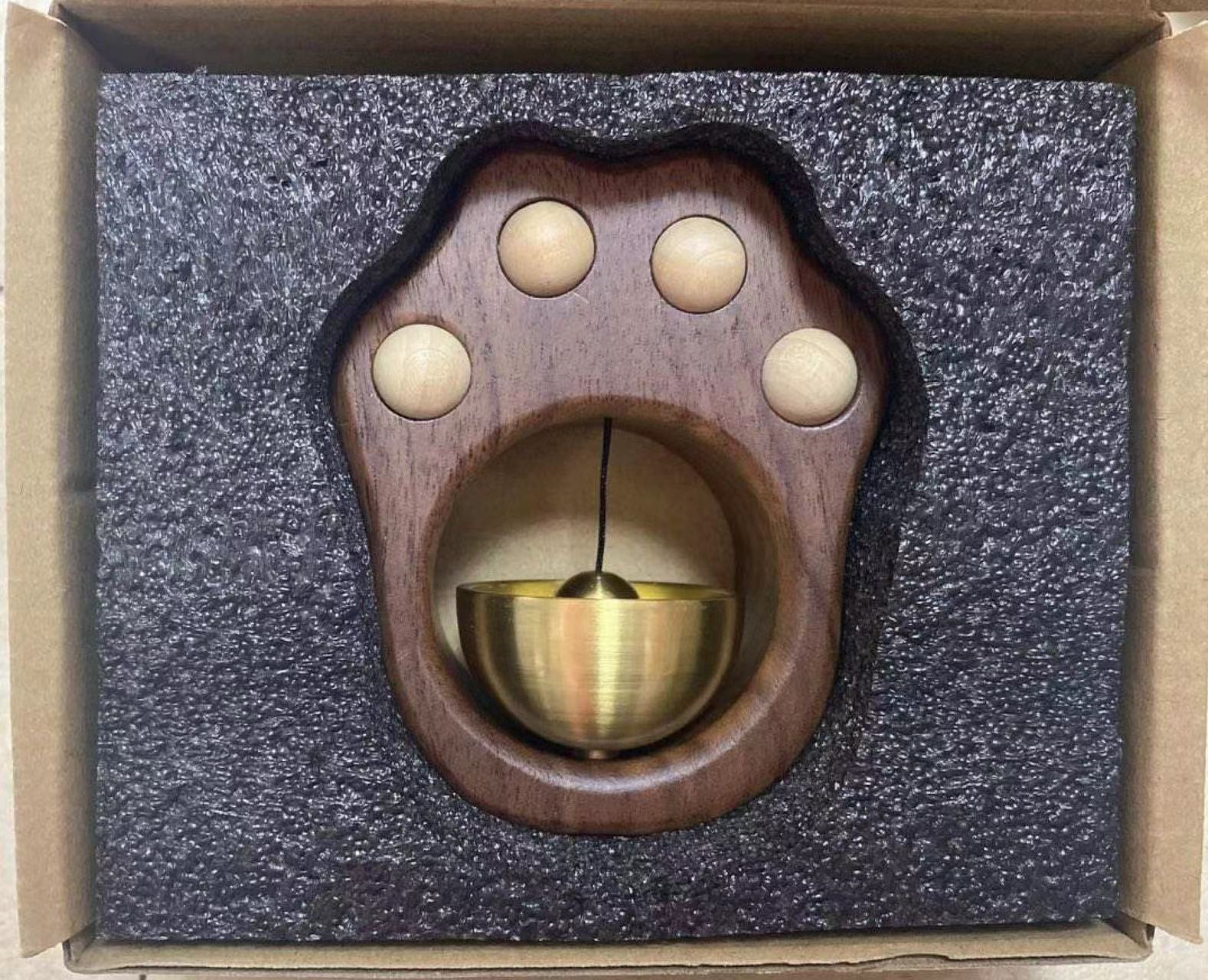 Wooden Style Brass Magnetic and Double-Sided Tape Doorbell - woodybeingllc