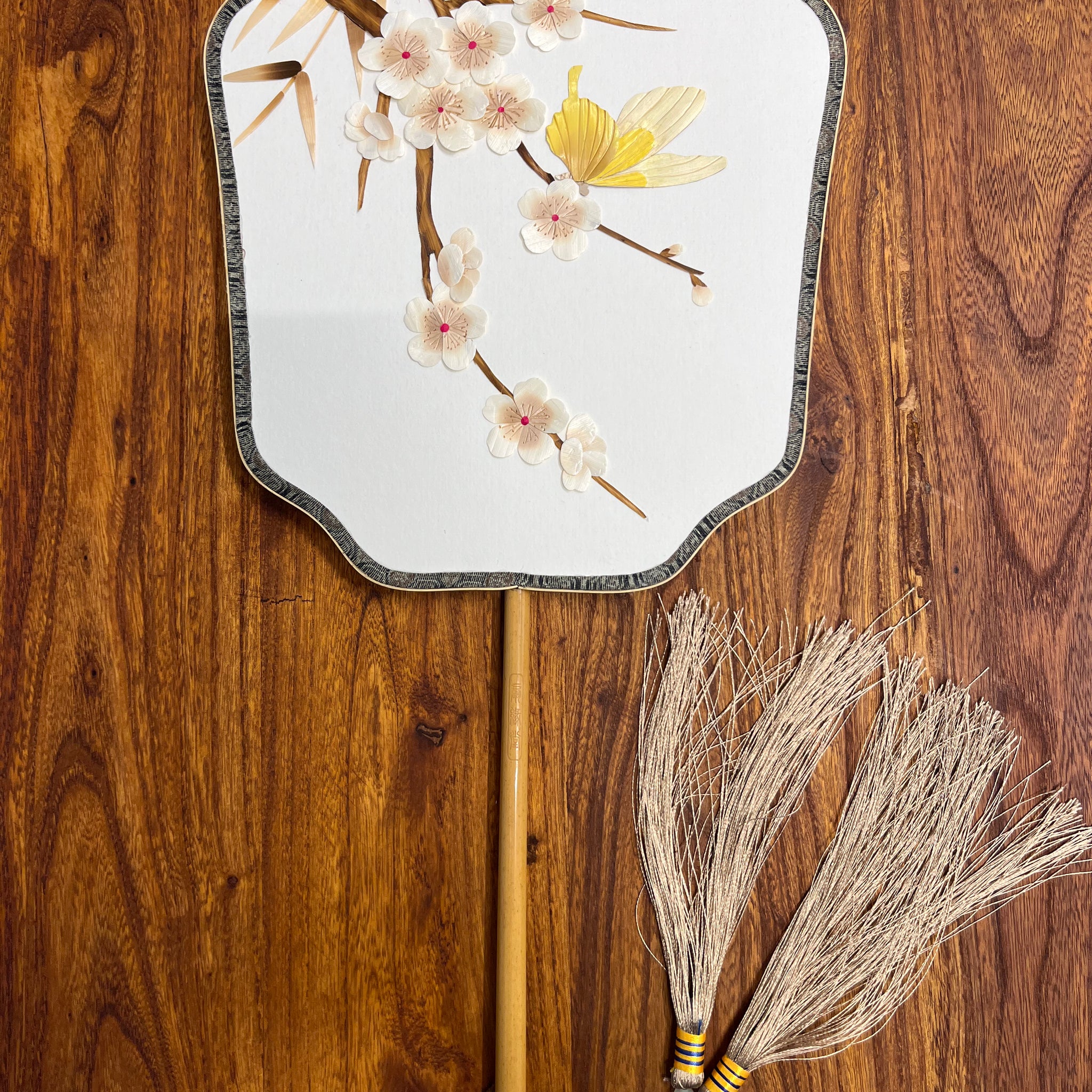 🌸 Traditional Chinese Handcrafted Straw Fan - Artistic Elegance at Your Fingertips 🌸