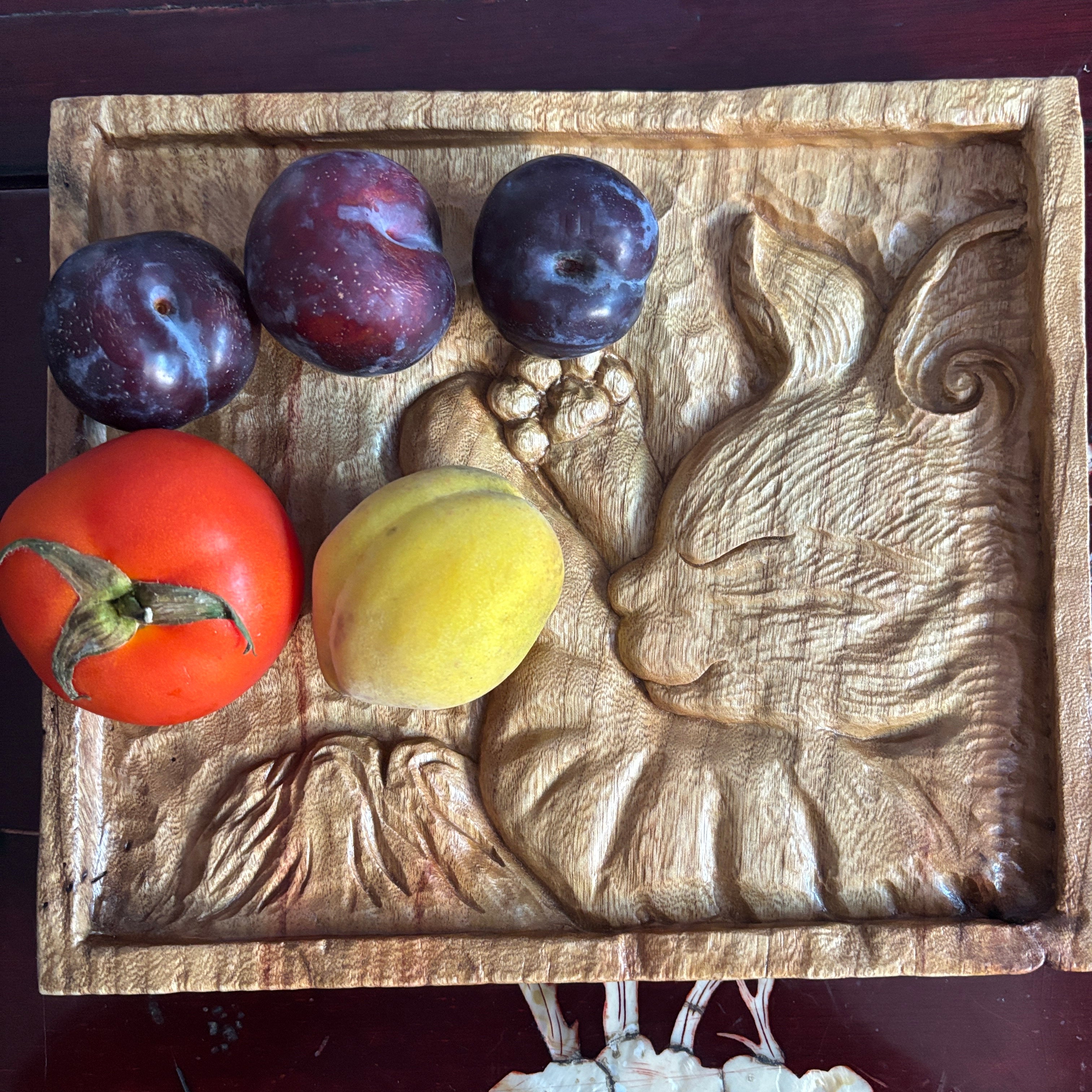 Hand Carved Wooden Tray( Crafting time: 3–5 days.) Home & Garden woodybeing IMG_0823