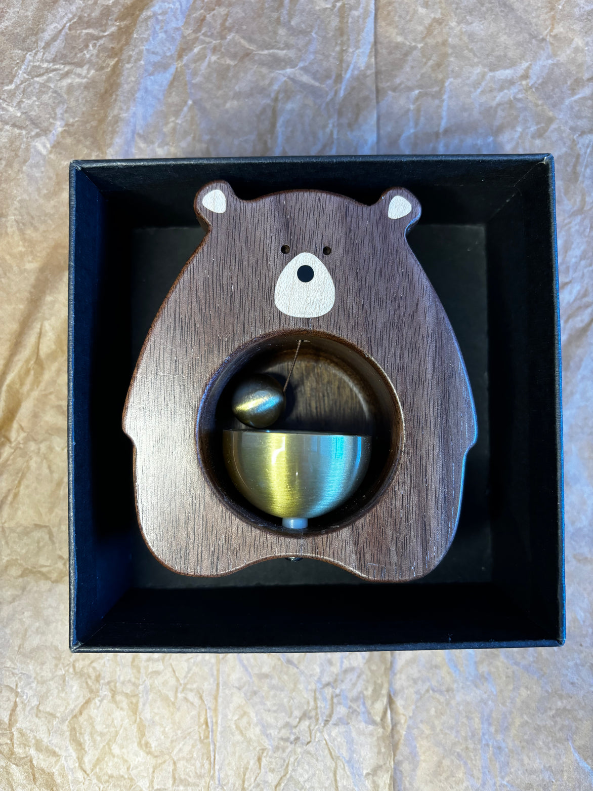 Wooden Style Brass and Doublesided Tape Doorbell shopwoodybeing