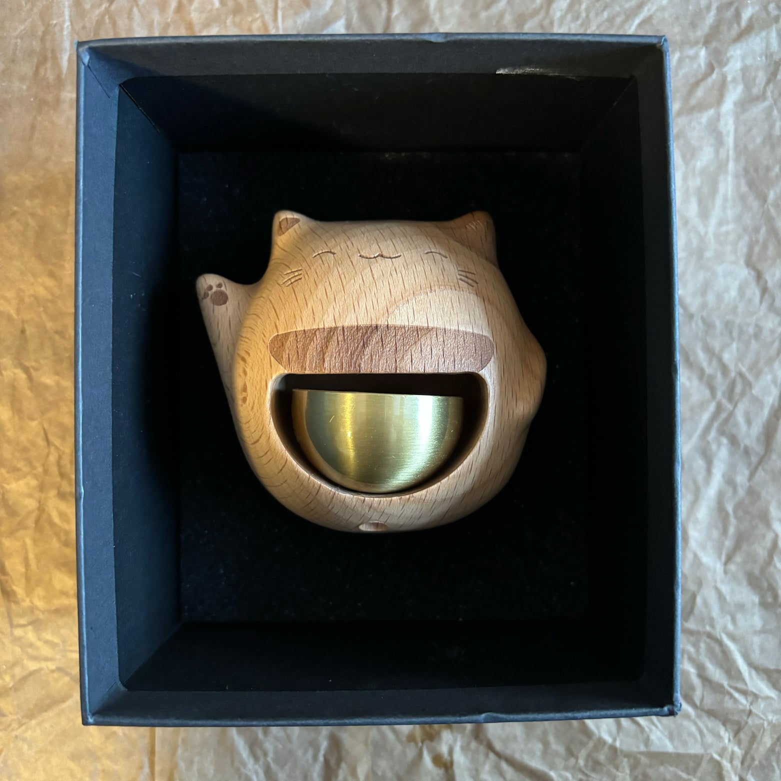 Wooden Style Brass and Doublesided Tape Doorbell shopwoodybeing