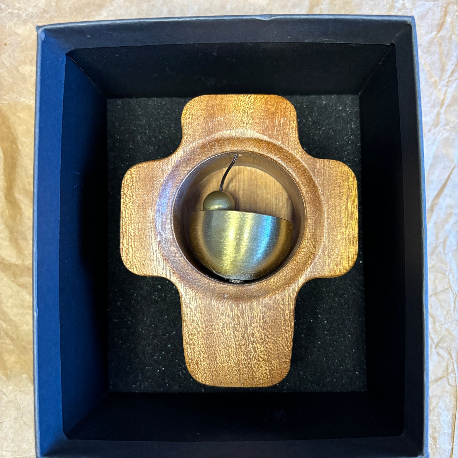 Wooden Style Brass and Doublesided Tape Doorbell shopwoodybeing