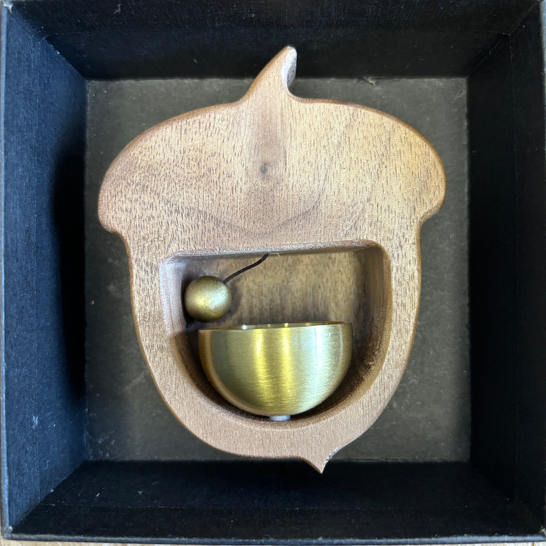 Wooden Style Brass Magnetic and Double-Sided Tape Doorbell