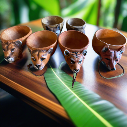 Handcrafted Animal-Shaped Wood Mug