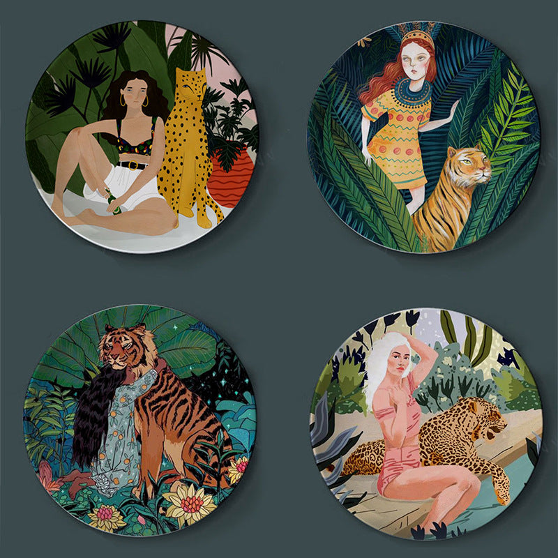 Painting Board Hanging Ceramic Plate/Wall Decoration - woodybeingllc