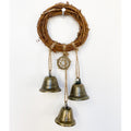 Prayer Bell Rattan Vine Circle Crystal Wind Chime - woodybeingllc