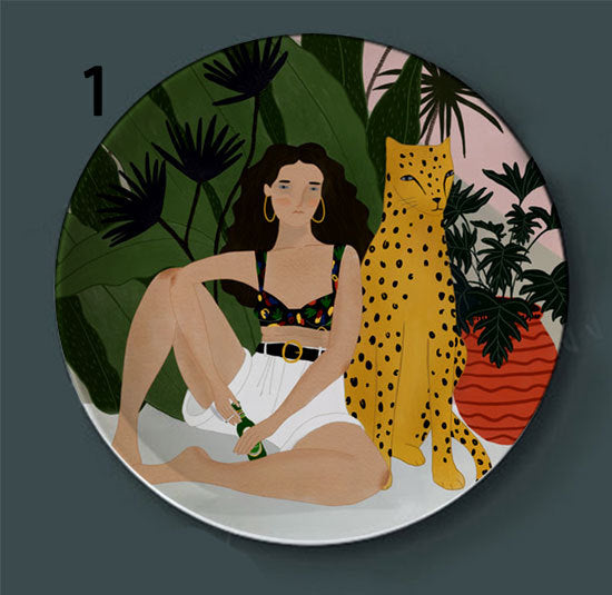 Painting Board Hanging Ceramic Plate/Wall Decoration - woodybeingllc