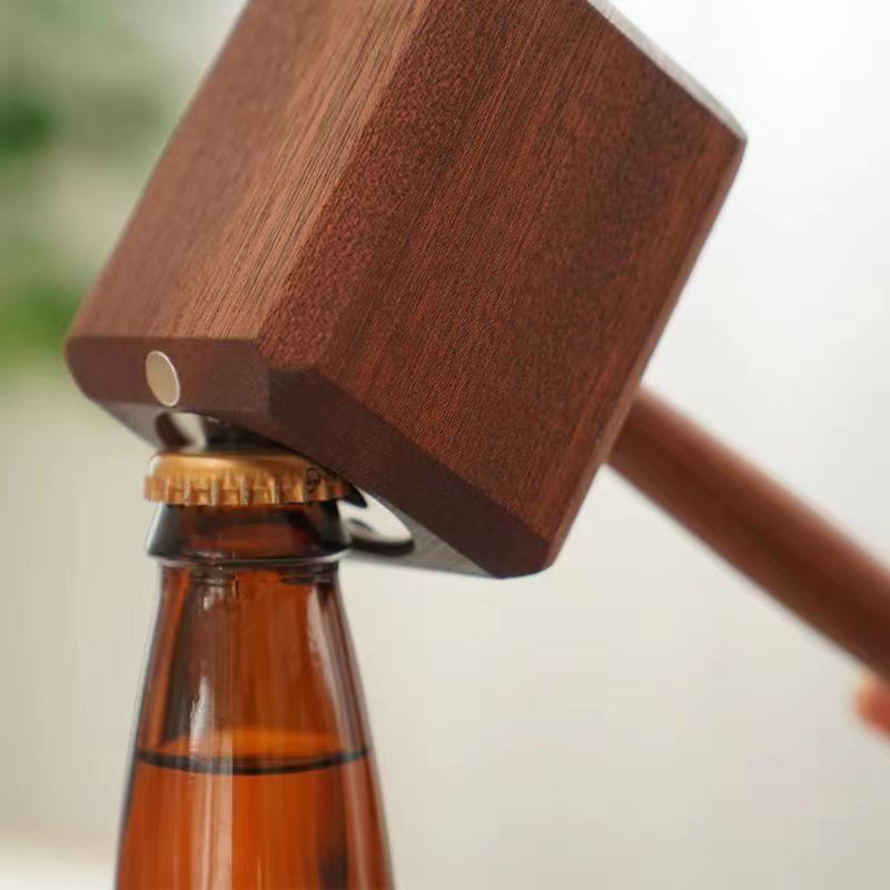 Wooden Thor Hammer Bottle Remover - woodybeingllc