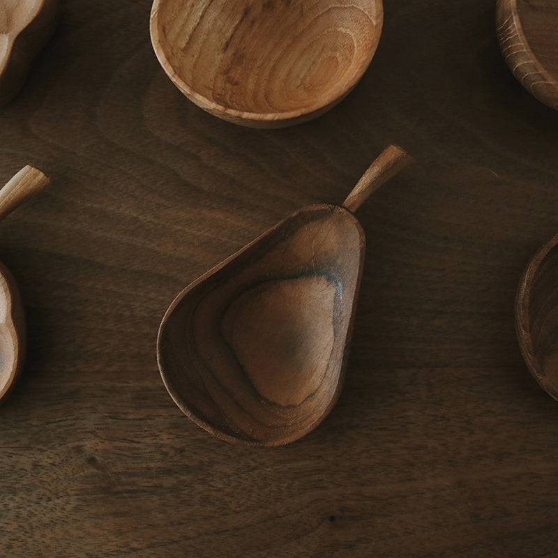 Hand Carved Fruit Shape Wooden Plate - woodybeingllc