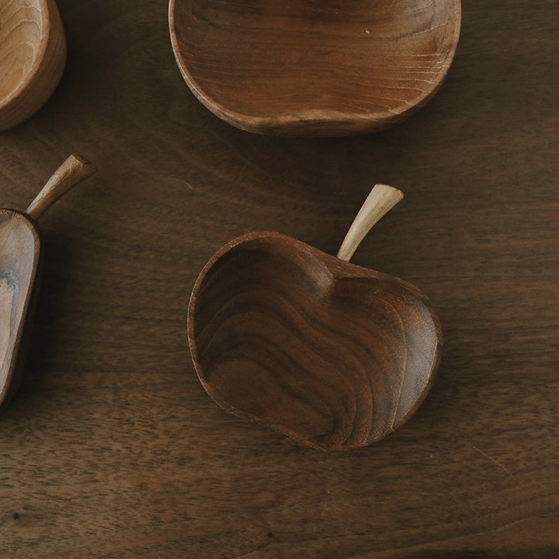 Hand Carved Fruit Shape Wooden Plate - woodybeingllc