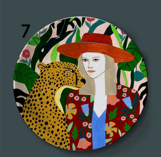 Painting Board Hanging Ceramic Plate/Wall Decoration - woodybeingllc