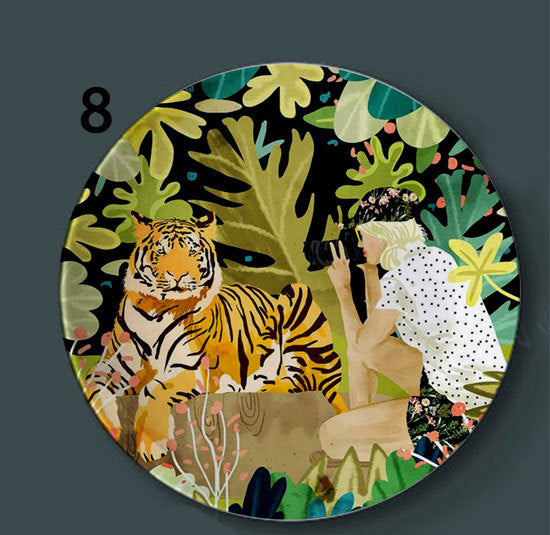 Painting Board Hanging Ceramic Plate/Wall Decoration - woodybeingllc