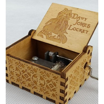 Antique Carved Wooden Hand Crank Music Box - woodybeingllc