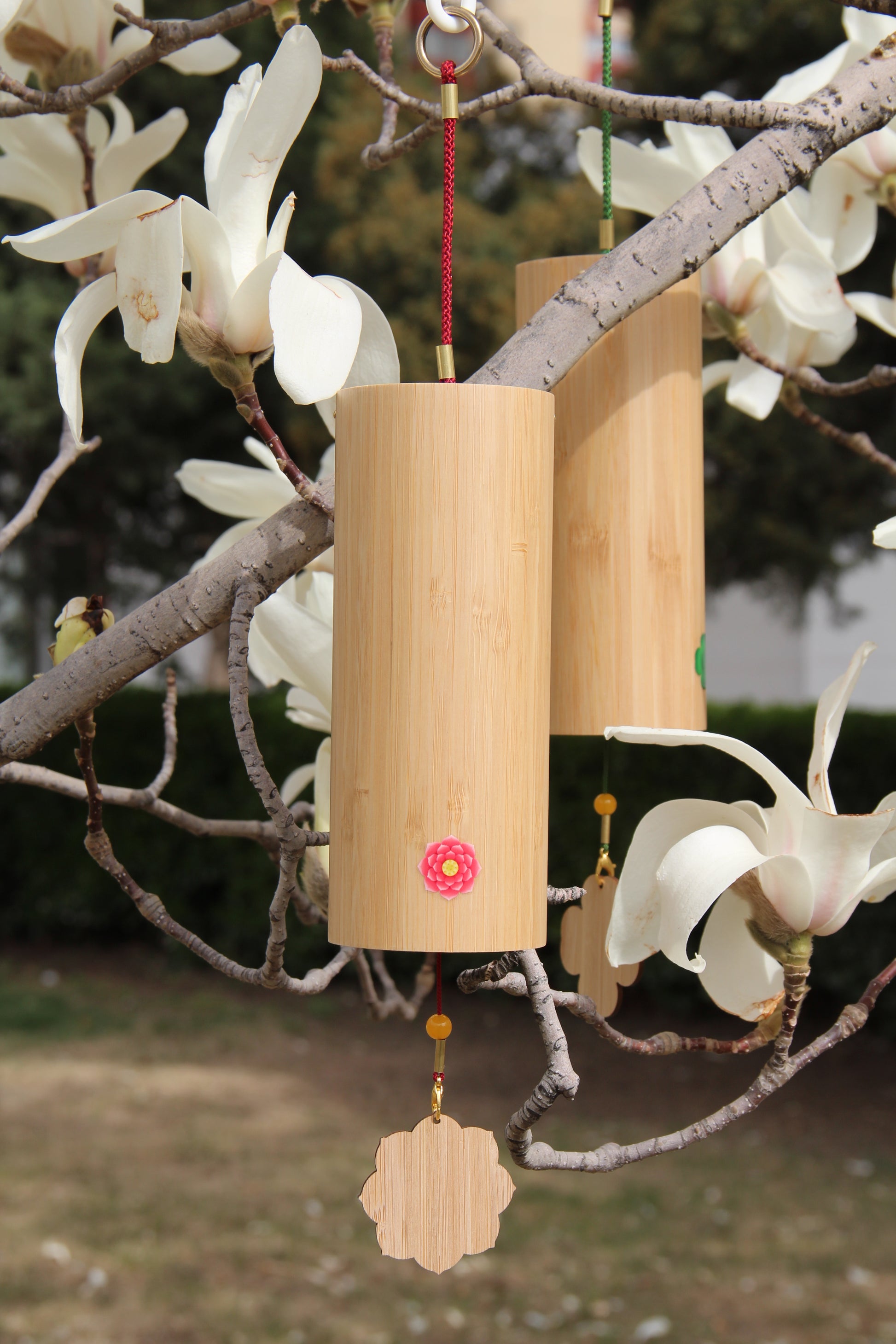Four Seasons bamboo Chord Wind Chimes - woodybeingllc