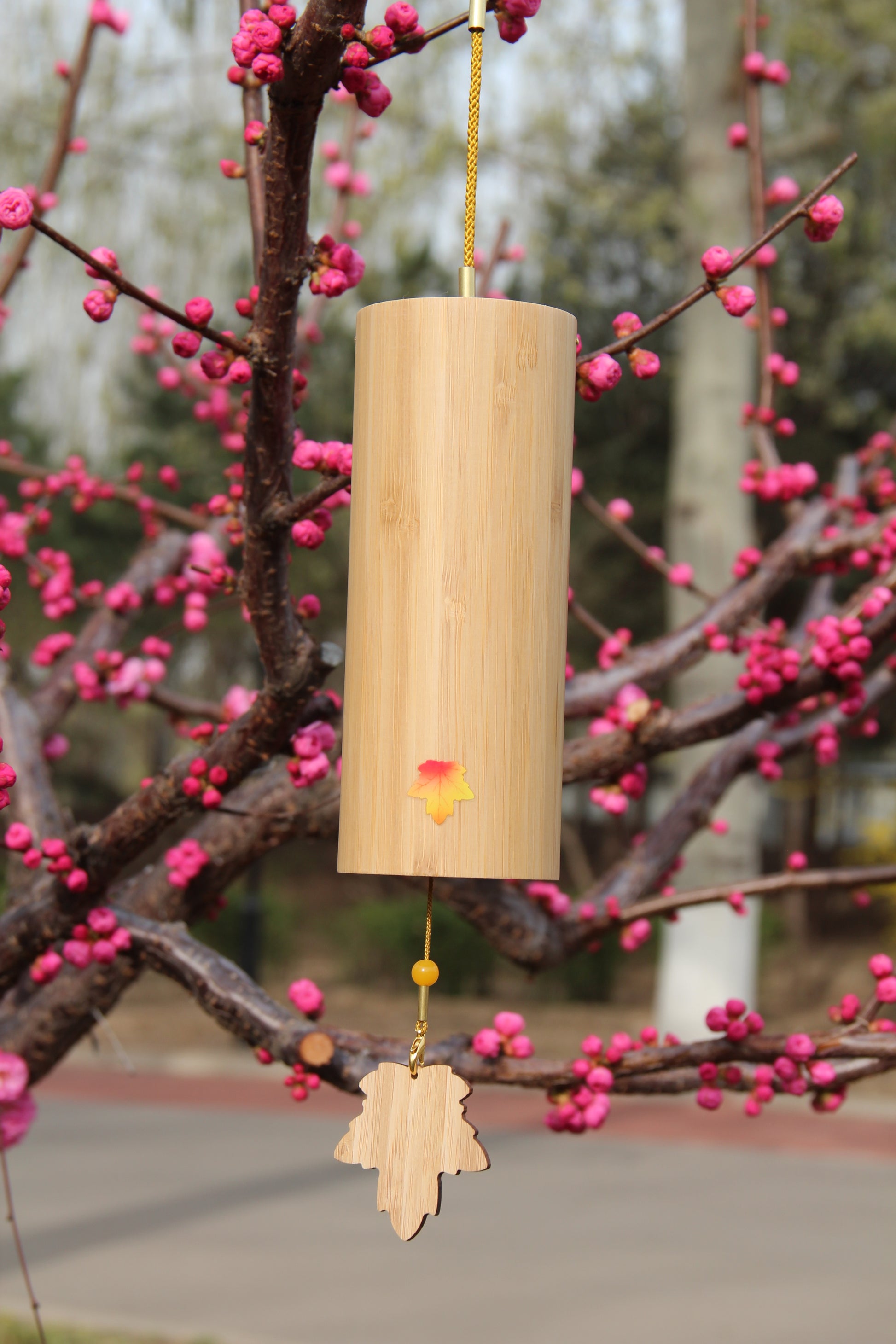 Four Seasons bamboo Chord Wind Chimes - woodybeingllc