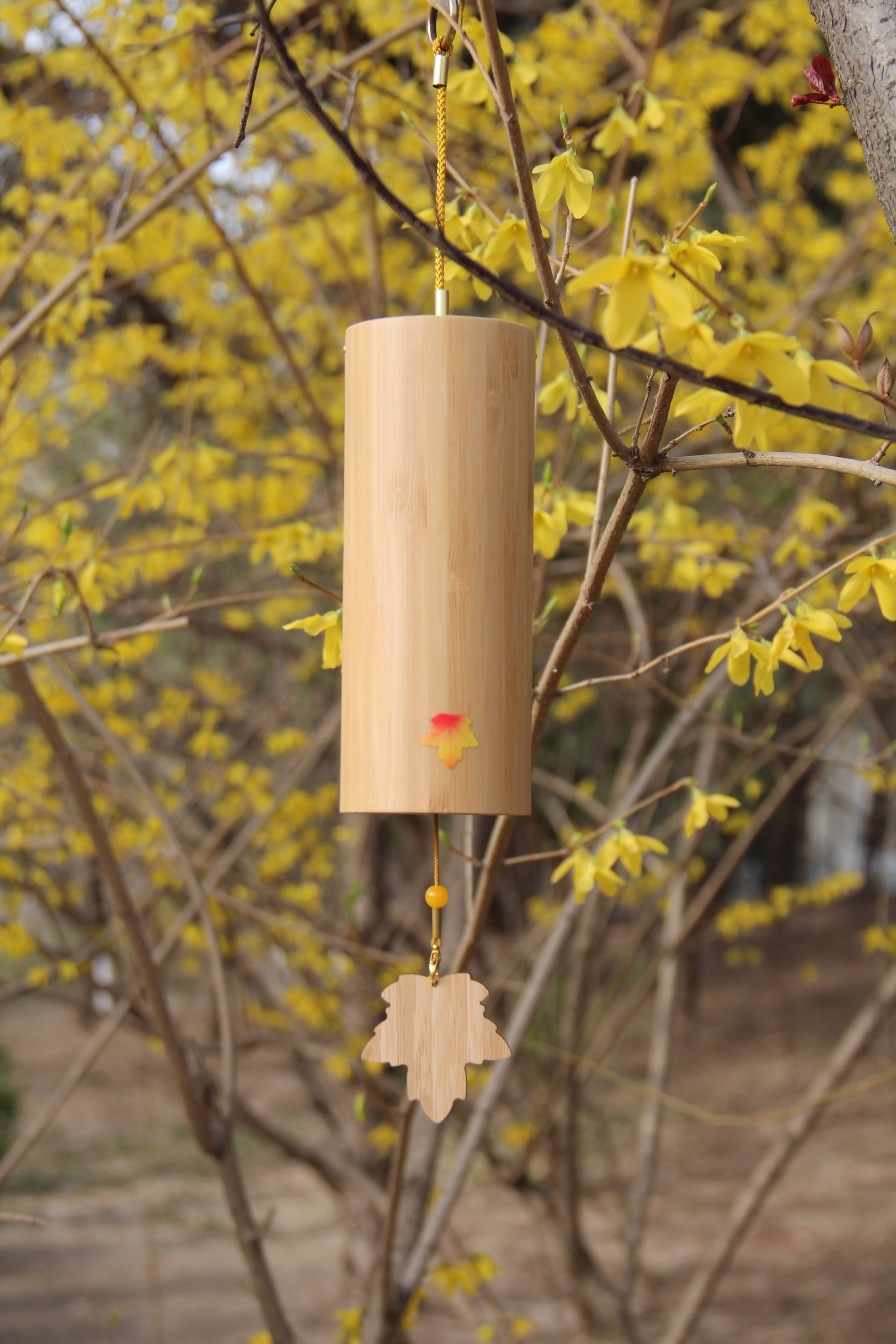 Four Seasons bamboo Chord Wind Chimes - woodybeingllc