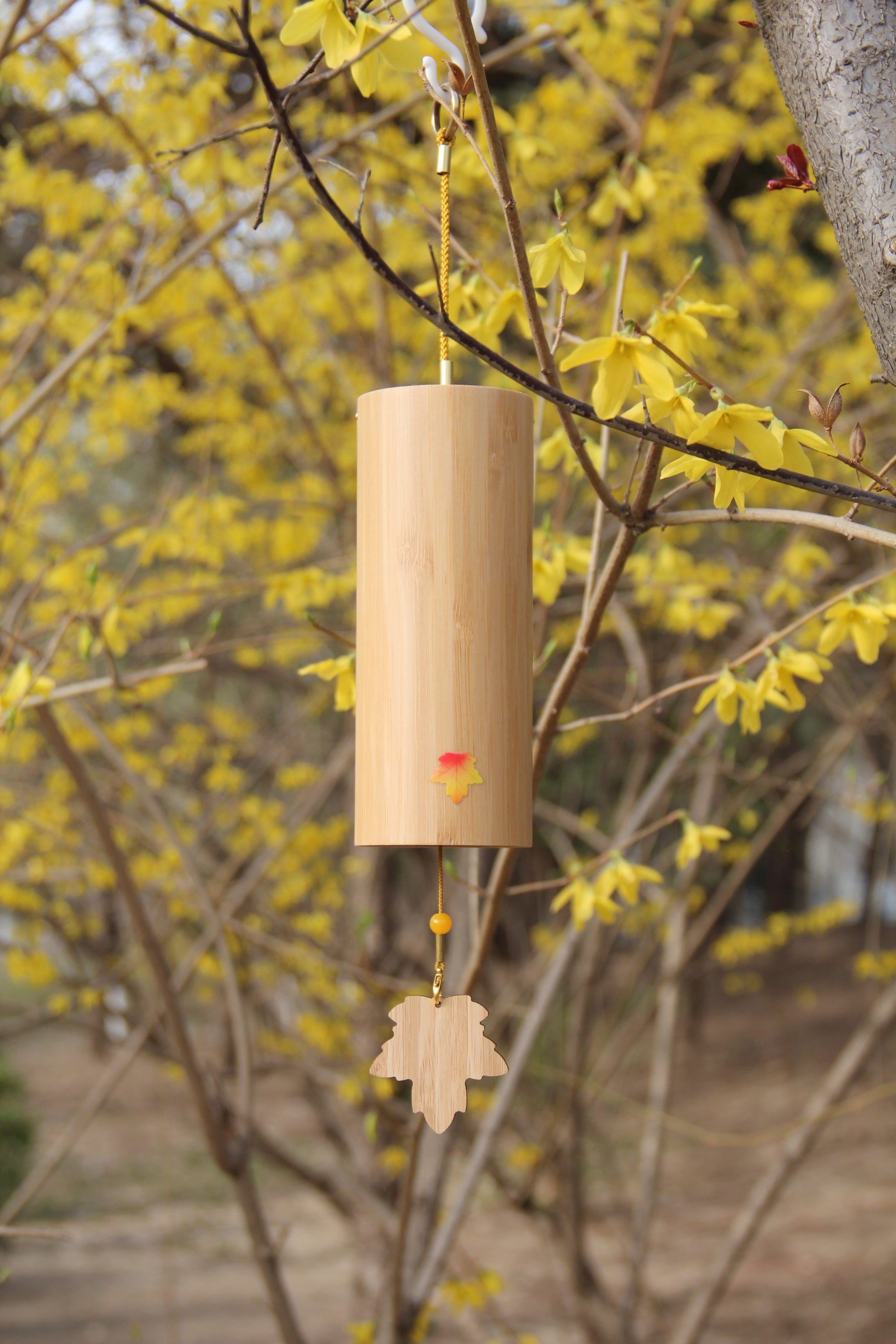 Four Seasons bamboo Chord Wind Chimes - woodybeingllc