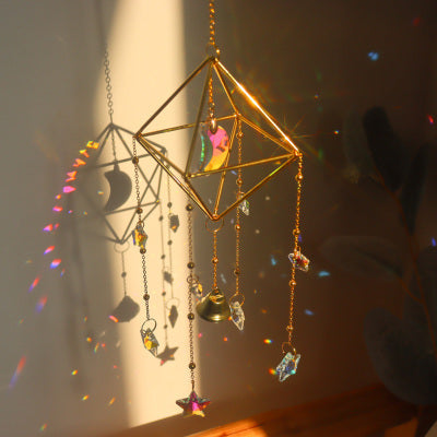 Gemstone Suncatcher | Hanging Prism Gemstone Suncatcher - woodybeingllc