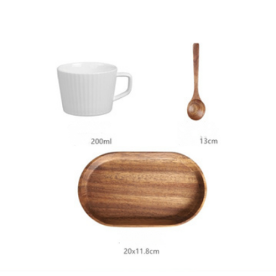 Hand Craved Coffe Plate • 100% Walnut/Beech/Acacia - woodybeingllc