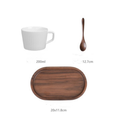 Hand Craved Coffe Plate • 100% Walnut/Beech/Acacia - woodybeingllc