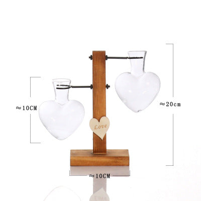 Solid Wood and Hydroponic Plante Vase - woodybeingllc