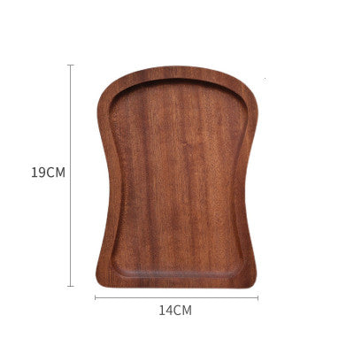 Hand Craved Coffe Plate • 100% Walnut/Beech/Acacia - woodybeingllc